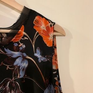 Who What Wear Sleeveless Floral Blouse